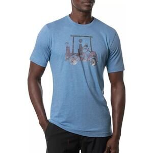 NWT TravisMathew Catch & Release Palms Golf Cart Pima Cotton T-Shirt Blue Size S